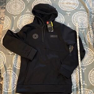 Under Armour Starwars Midnight Black Pullover Hoodie Water resistant Size S